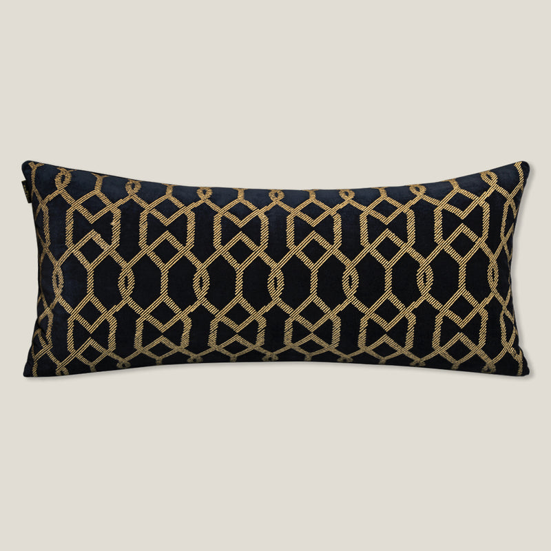 Estilo Navy Blue Emb. Body Pillow Cover