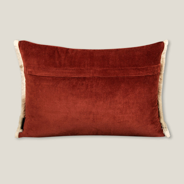 Ina Dark Rust Velvet Cushion Cover
