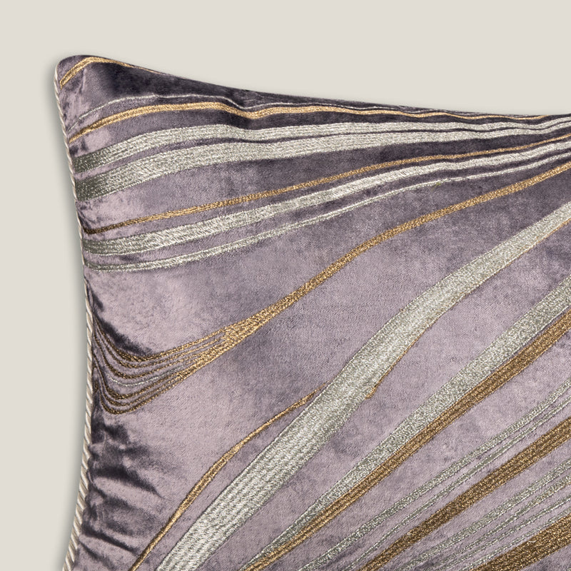 Caer Purple Velvet Cushion Cover