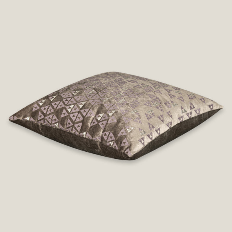 Arca Grey Emb. Velvet Cushion Cover