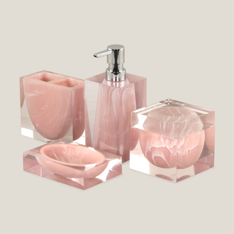 Rosa Blush Acrylic Bath Set