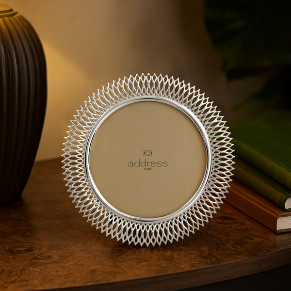 Chantilly Silver Round Photo Frame