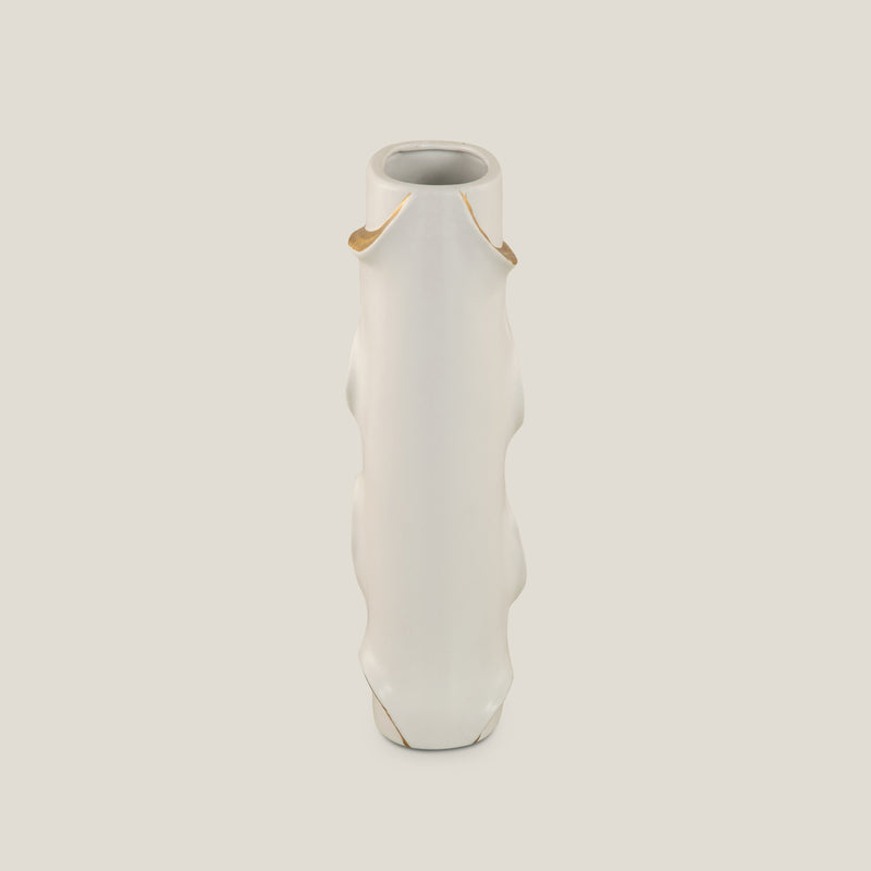 Glint White Ceramic Vase