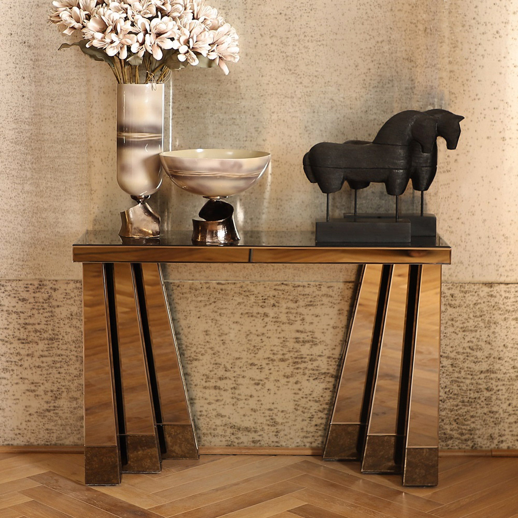 Buy Cirio Brown Mirror Console Online – Address Home