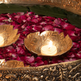 Petal Antique Gold T-Light Floater