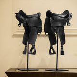 Saddle Black Resin Sculpture