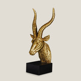 Antelope Gold Metal Bookends