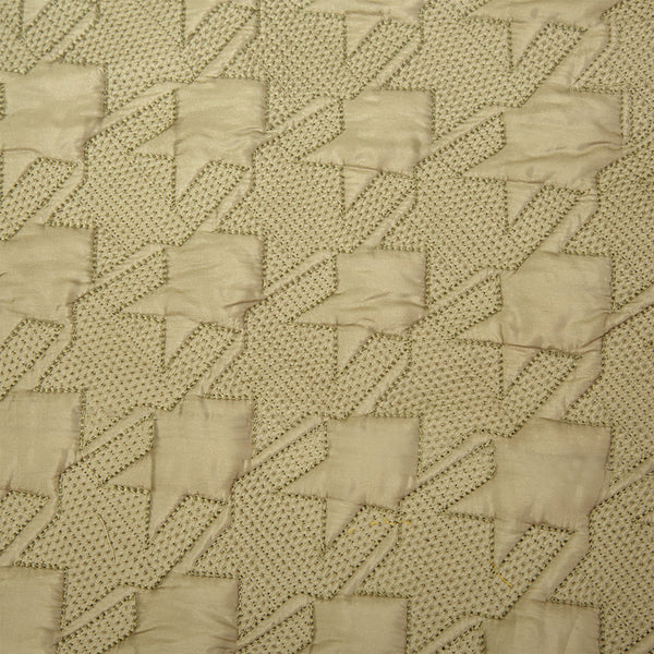 Tessellation Grey Poly Silk Quilted Bedspreads