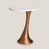 Chanterelle Gold & White Side Table