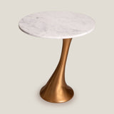 Chanterelle Gold & White Side Table