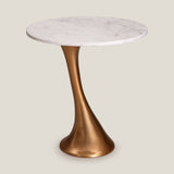 Chanterelle Gold & White Side Table