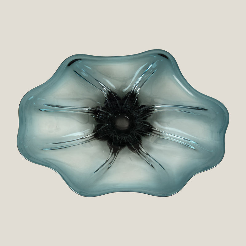 Lorea Blue Glass Decor Platter