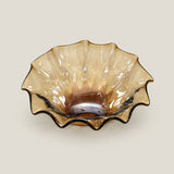 Concha Amber Glass Decor Bowl