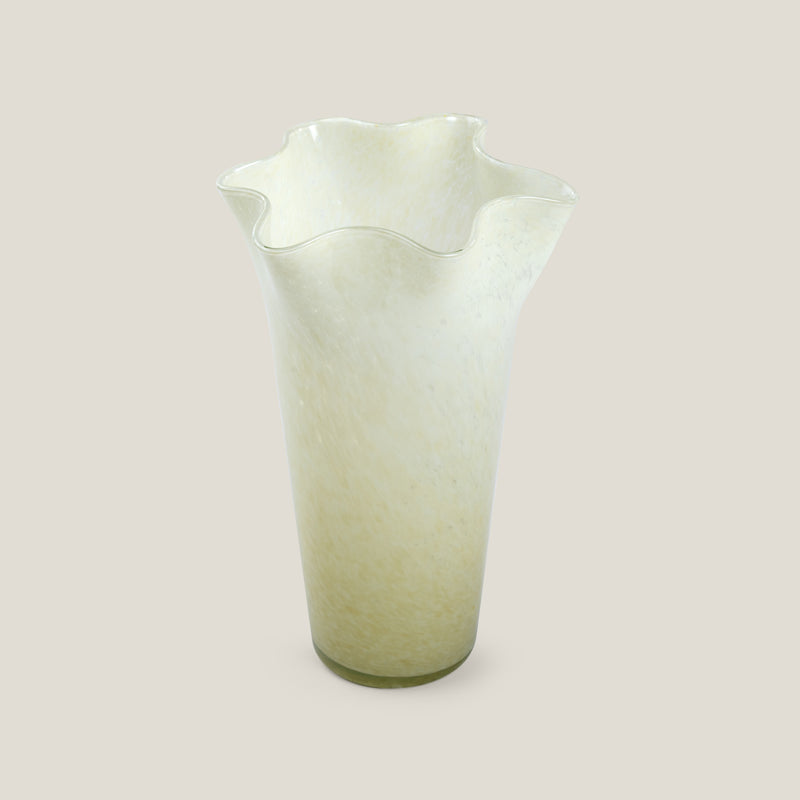 Opaline Off White Glass Vase