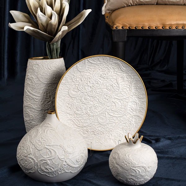 Chantilly White Ceramic Decor