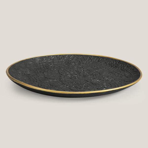 Chantilly Black Decor Platter