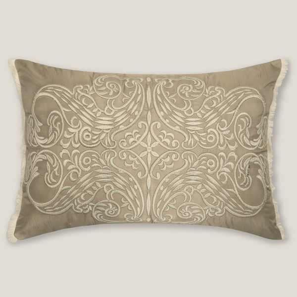 Yuri Embroidered Sateen Cushion Cover