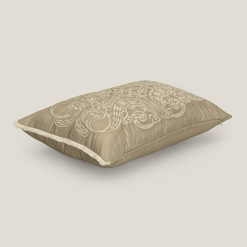 Yuri Embroidered Sateen Cushion Cover