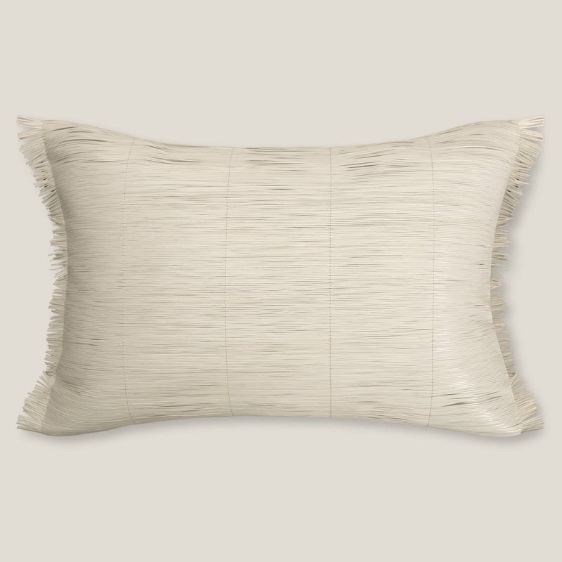 Oro White Faux Leather Cushion Cover