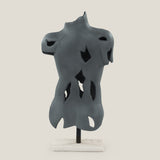 Torso Grey Metallic Sculpture L