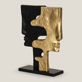 Gemini Black & Gold Sculpture