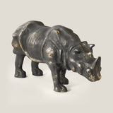 Antique Brass Metal Rhino