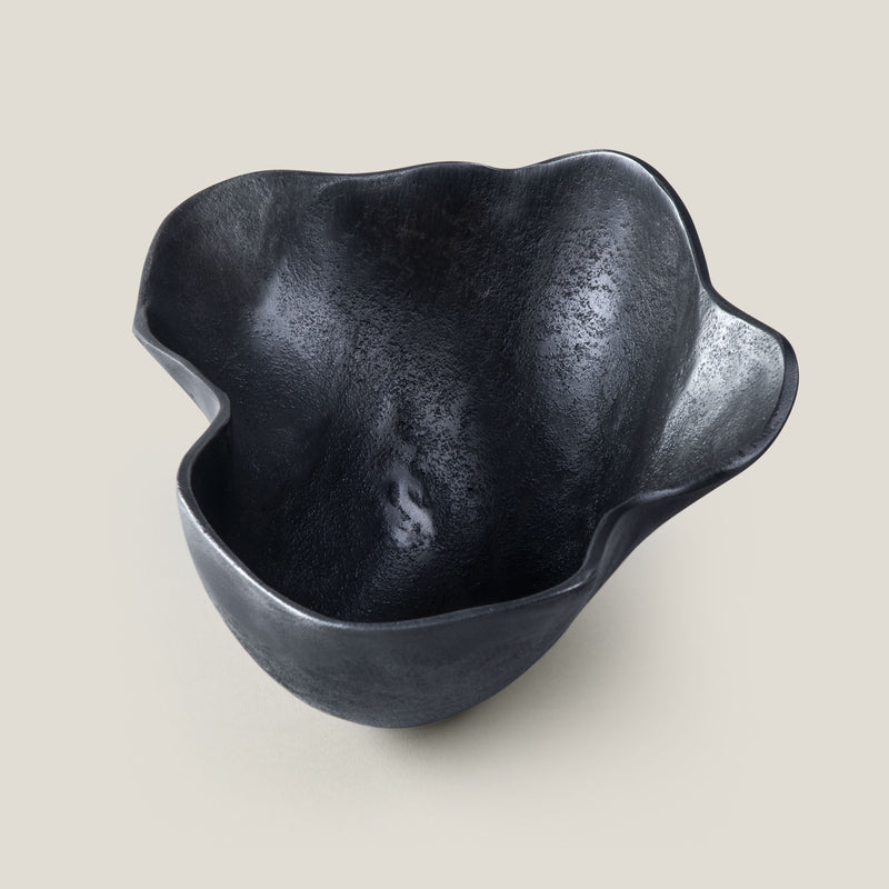 Uneven Black Decor Bowl