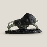 Verre Bull Sculpture Grey