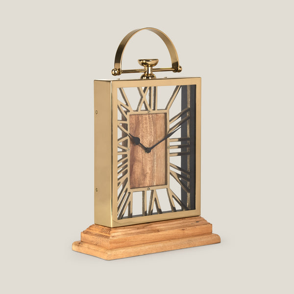 Everson Gold Table Clock