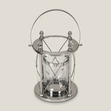 Pietro Nickel Glass Lantern S