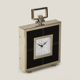 Brooklands Black & Silver Table Clock