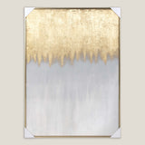 Distance Grey & Gold Framed Canvas