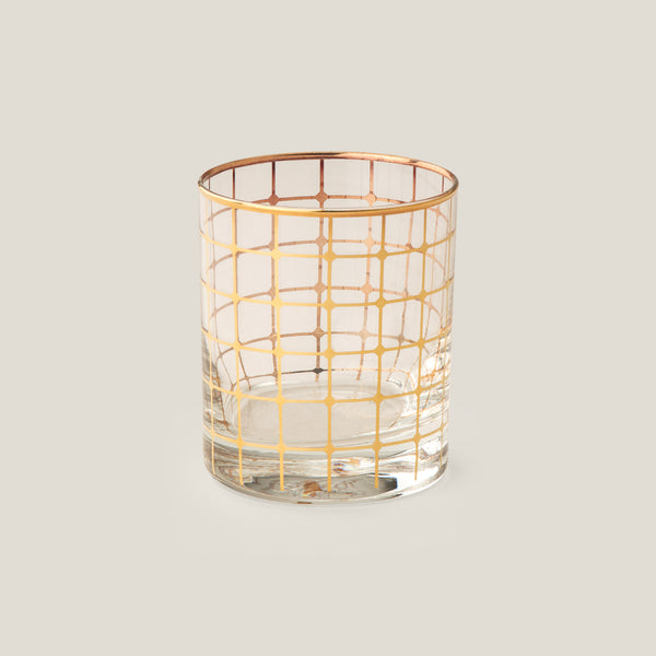 Golden Chess Whiskey Glass Set Of 4