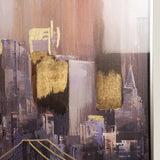  Cityscape Grey & Gold Framed Canvas Shop Online in India