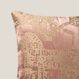 Lemala Embroidered Dark Pink Cushion Cover