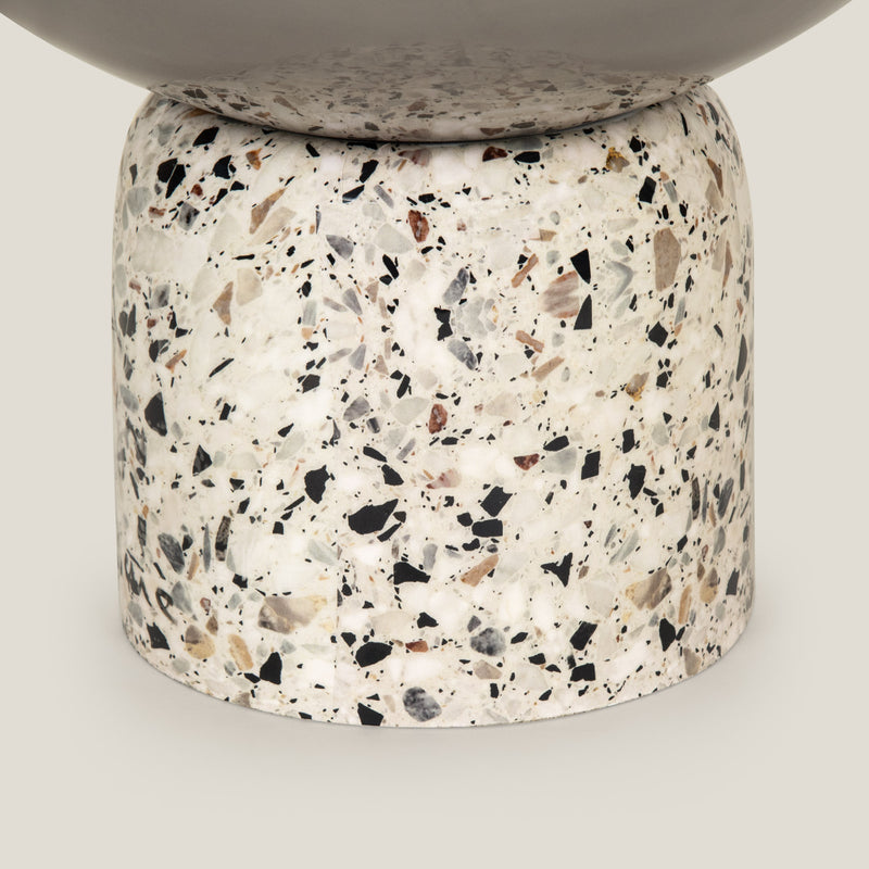 Speckle Terrazzo Grey Footed Bowl