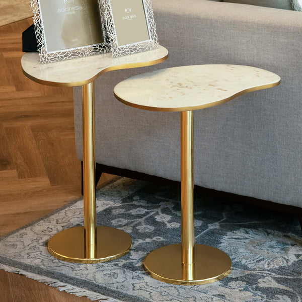 Audrey White & Gold Nest of Tables