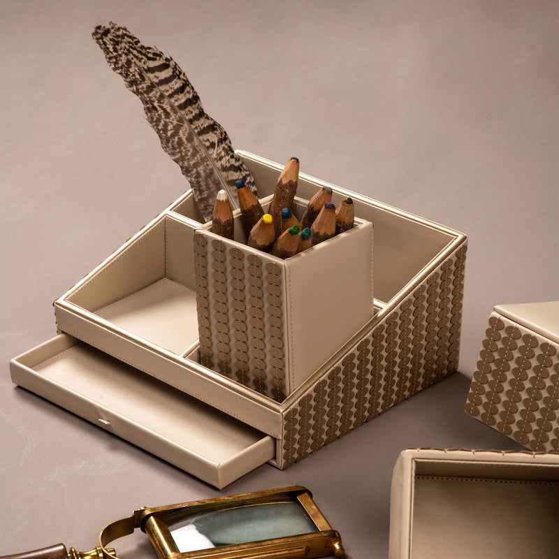 Ikigai Beige & Gold Desk Set