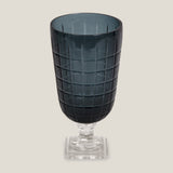 Hawana Blue & Clear Tall Vase