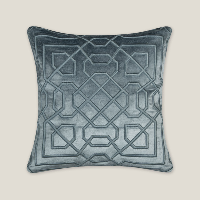 Deniz Blue Velvet Cushion Cover