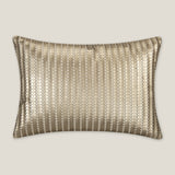 Yanki Gold Faux Leather Cushion Cover