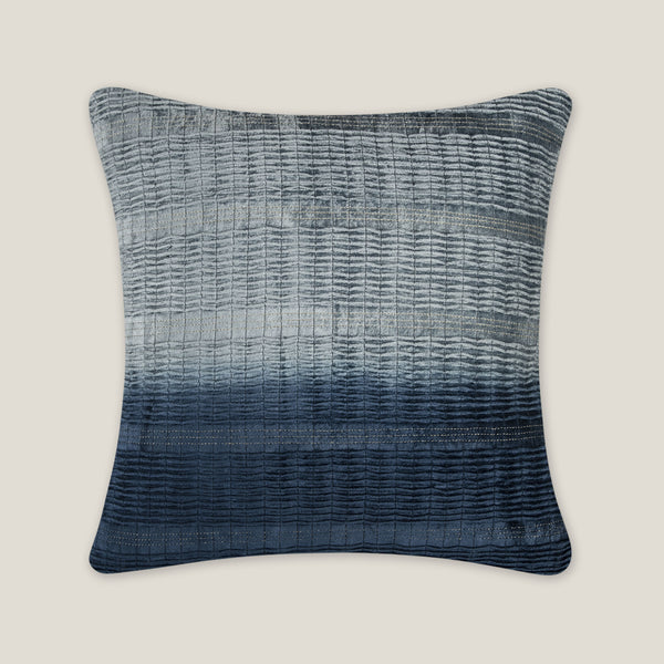 Golge Ombre Blue Velvet Cushion Cover
