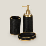 Foliage Black Bath Set of 3