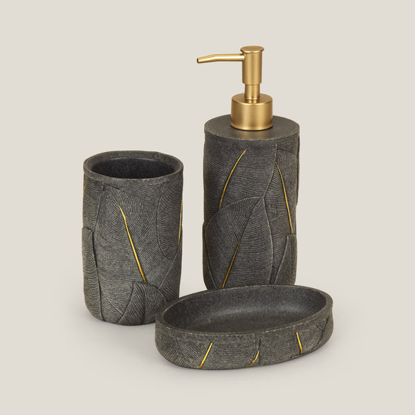 Petiole Grey Bath Set of 3