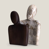 Clasp Beige & Brown Sculpture Set of 2