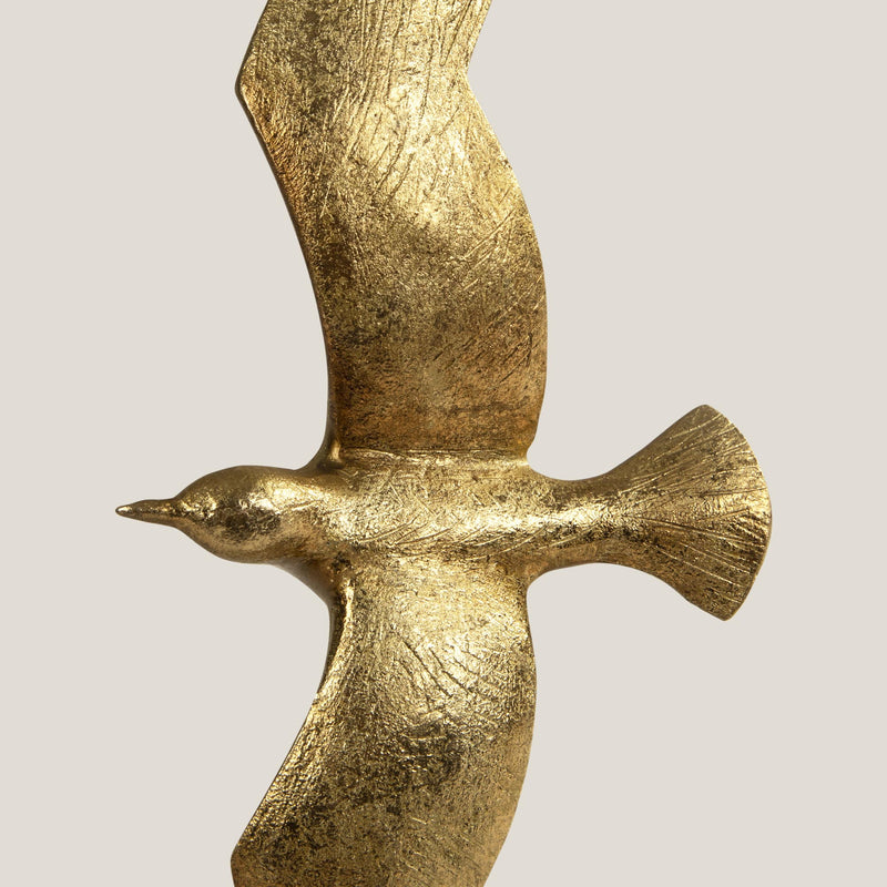 Pajaro Gold Bird Sculpture Set of 2