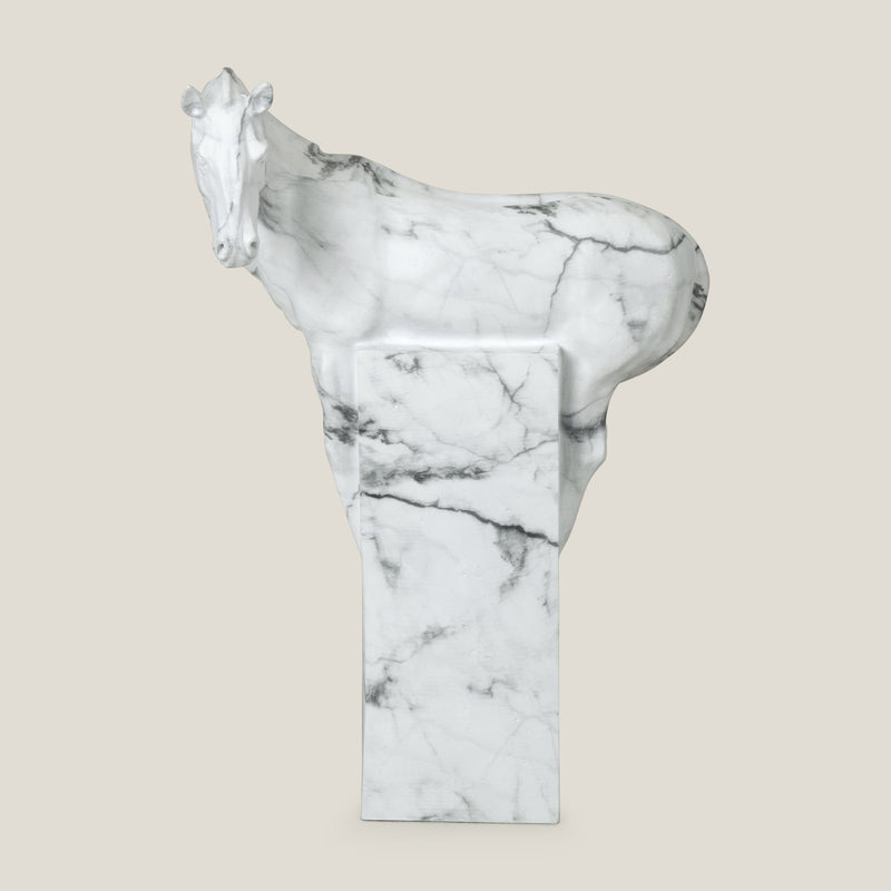 Heroina White Horse Sculpture