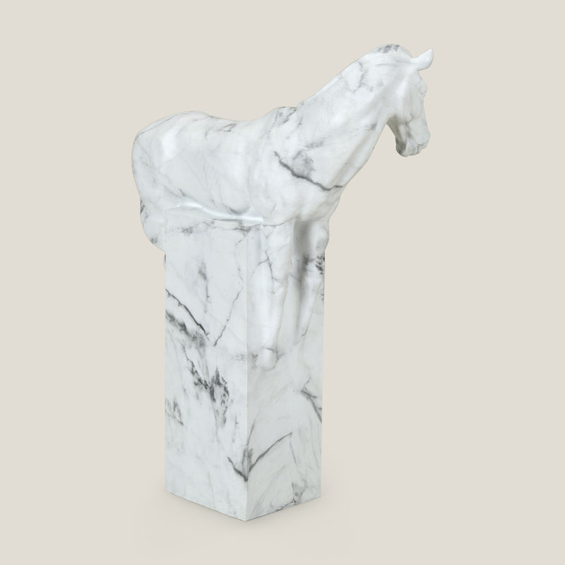 Heroina White Horse Sculpture