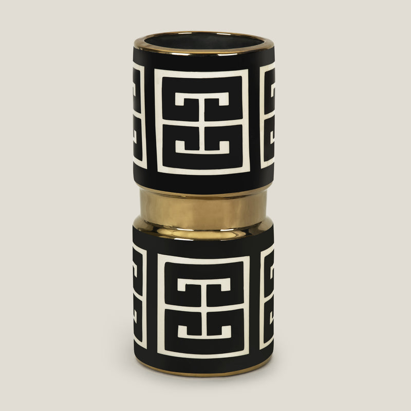 Athens Black Ceramic Vase