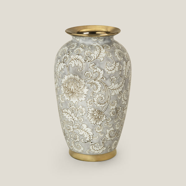 Marguerite Grey Ceramic Vase